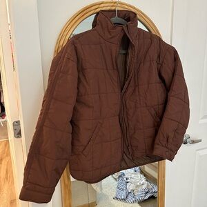 Men's Brown Quilted Jacket